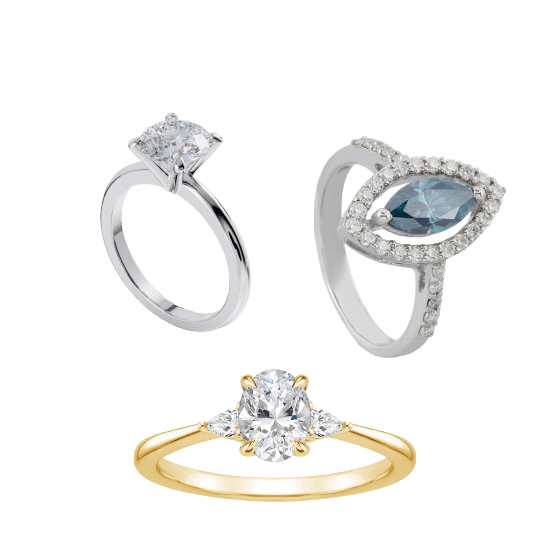 Moissanite Engagement Rings - Vana Jewels