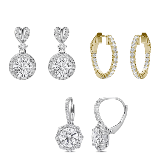 Moissanite Earrings - Vana Jewels