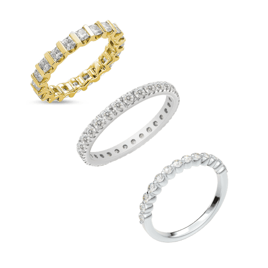 Moissanite Wedding Bands - Vana Jewels