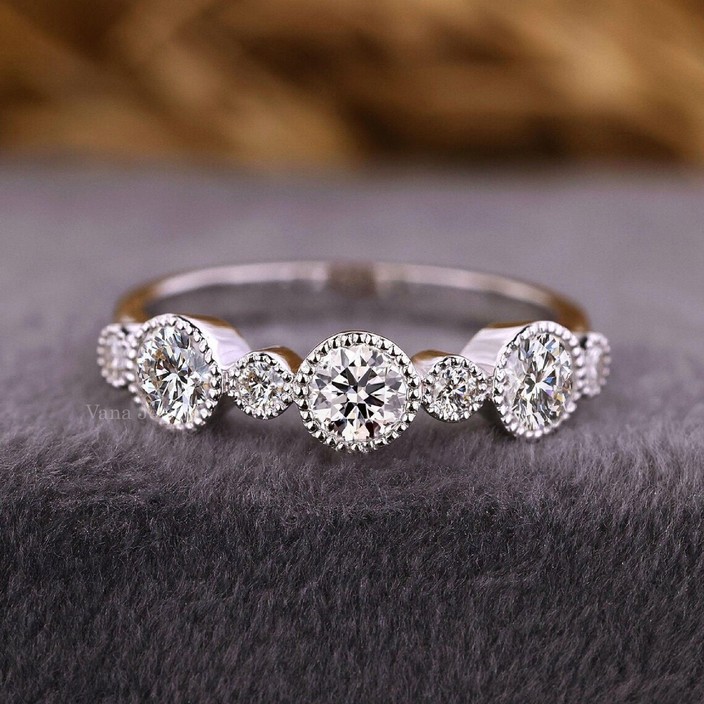 Round Lab Grown Diamond Eternity Wedding Band - Vana Jewels