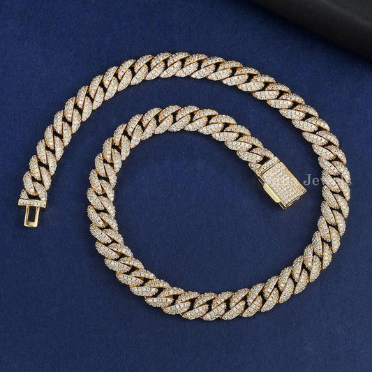 10mm Iced out Men's Miami Bust Down Cuban Chain - Vana Jewels