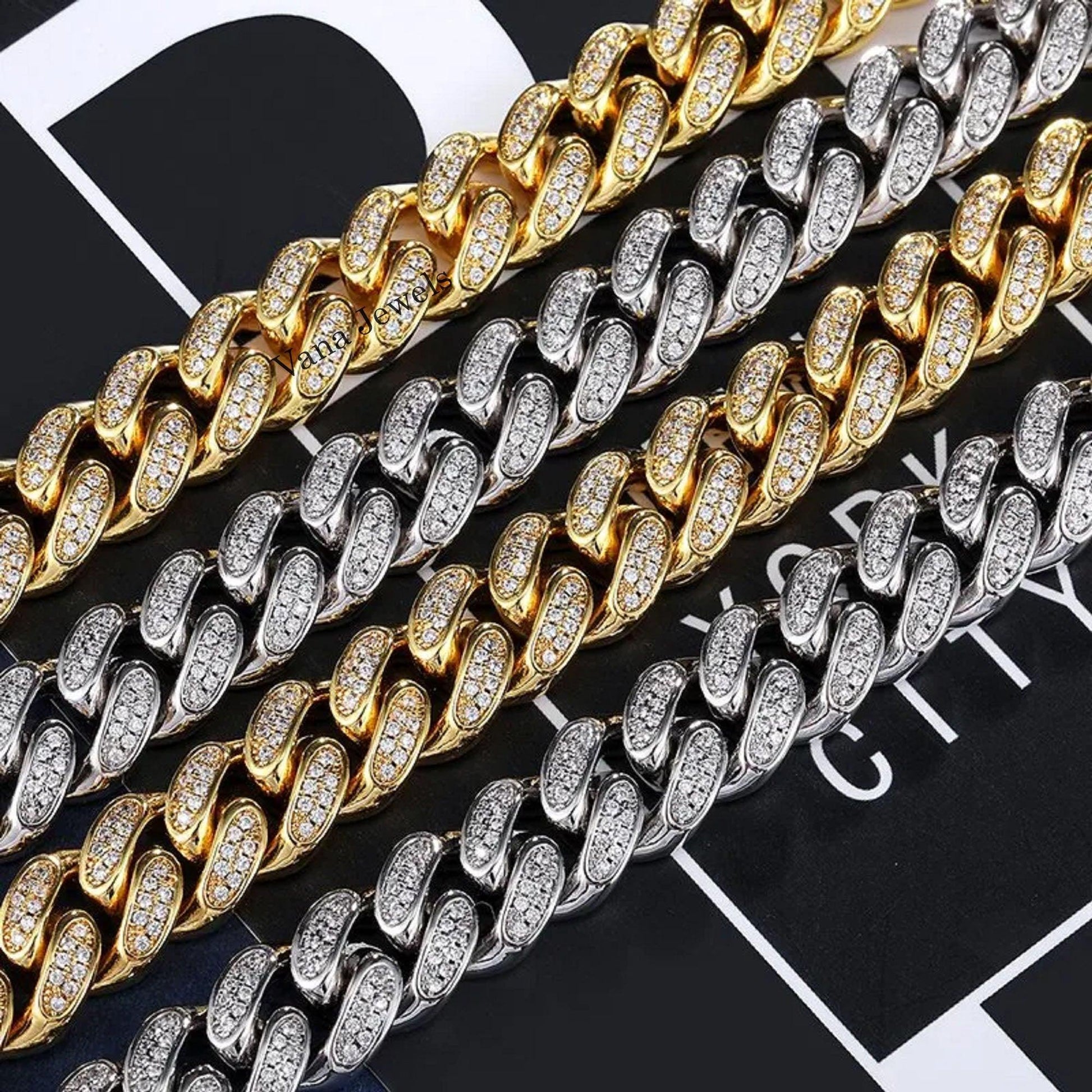 12MM 2Line Customized Cuban Bracelet For Rappers - Vana Jewels