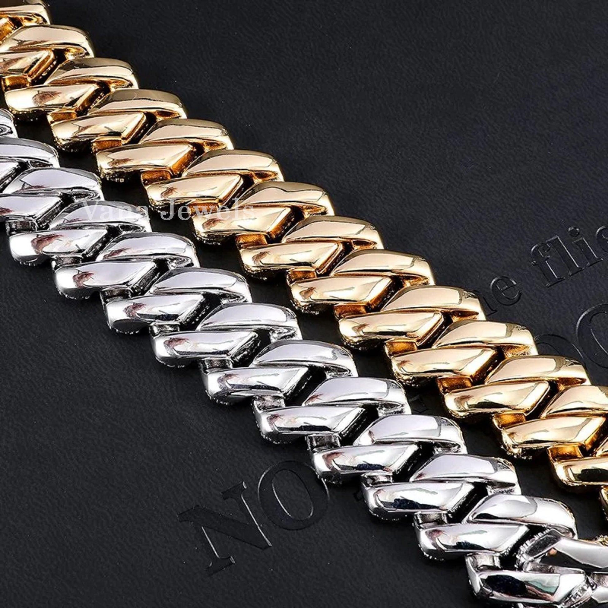 19MM Iced Out VVS Moissanite Diamond Cuban Link Chain - Vana Jewels