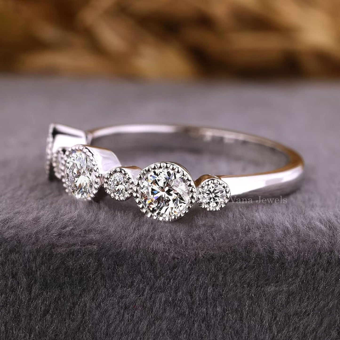 Round Lab Grown Diamond Eternity Wedding Band - Vana Jewels