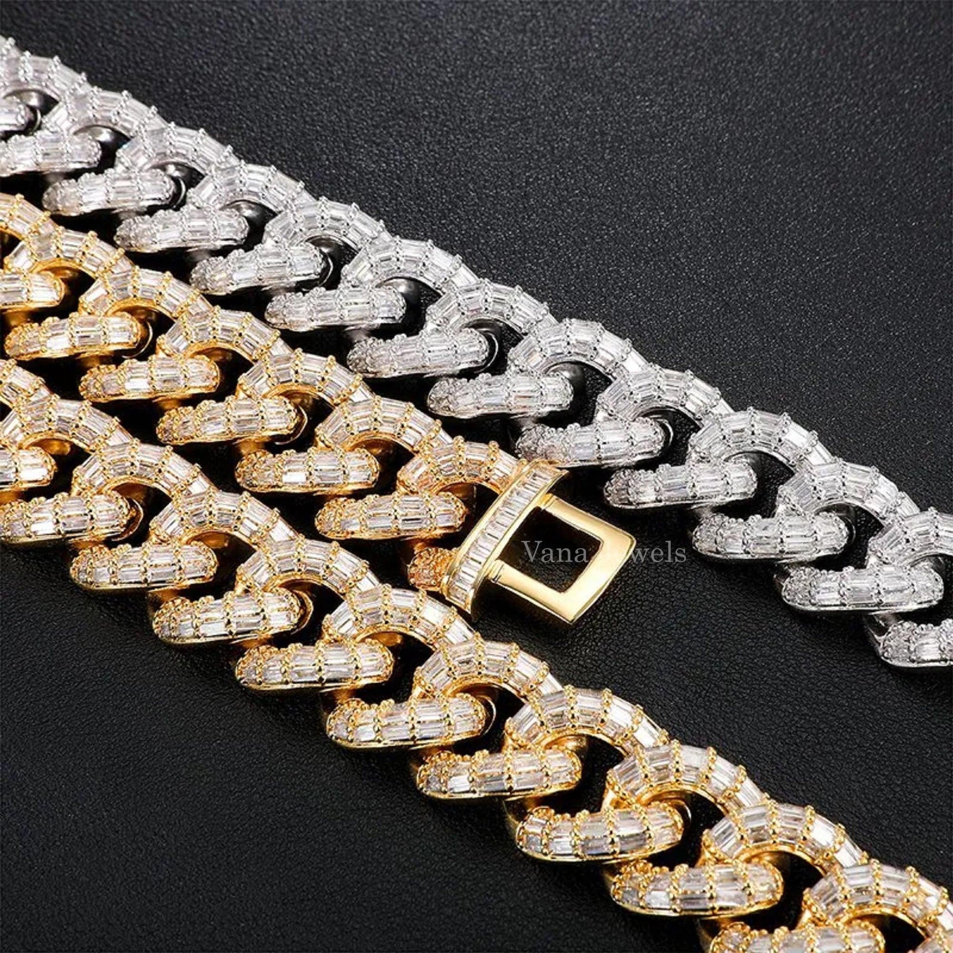 21mm Iced Out Moissanite Cuban link Bracelet - Vana Jewels