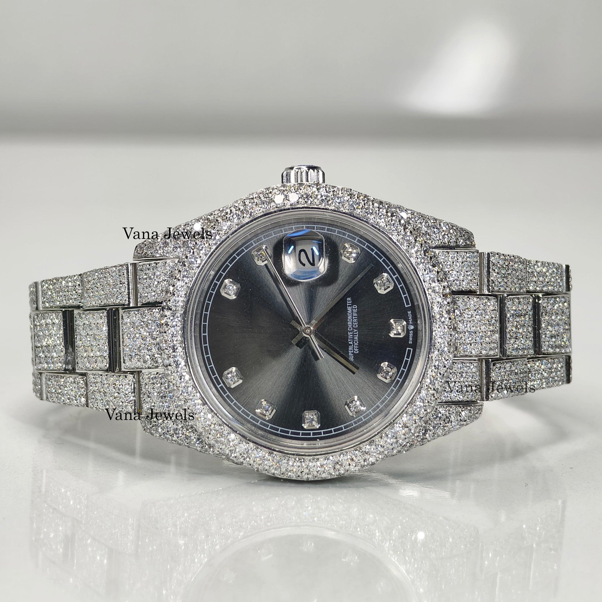 Customized VVS Moissanite Diamond Iced Out Watch - Vana Jewels