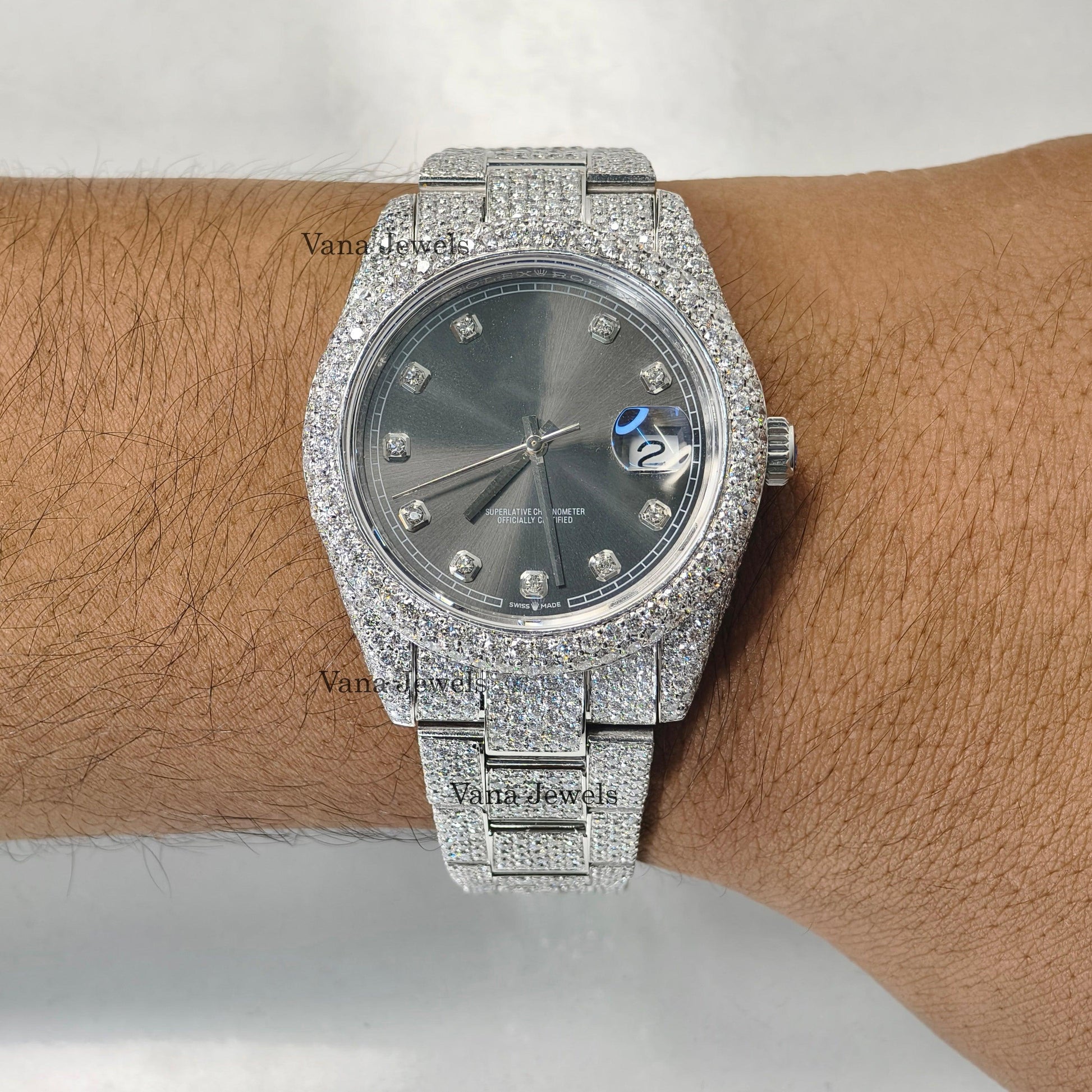 Customized VVS Moissanite Diamond Iced Out Watch - Vana Jewels