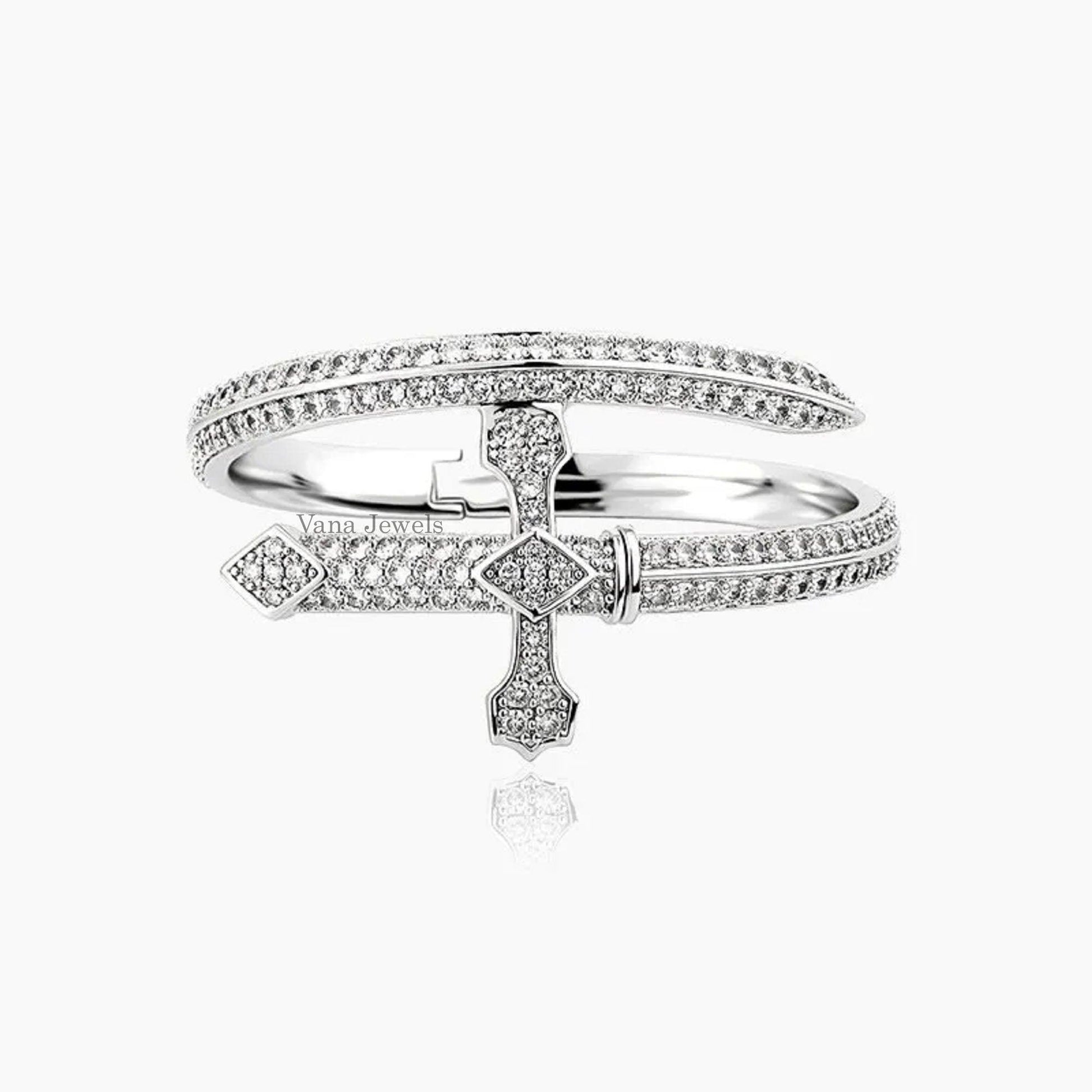 Iced Out Mens Hip Hop Round Moissanite Bracelet - Vana Jewels