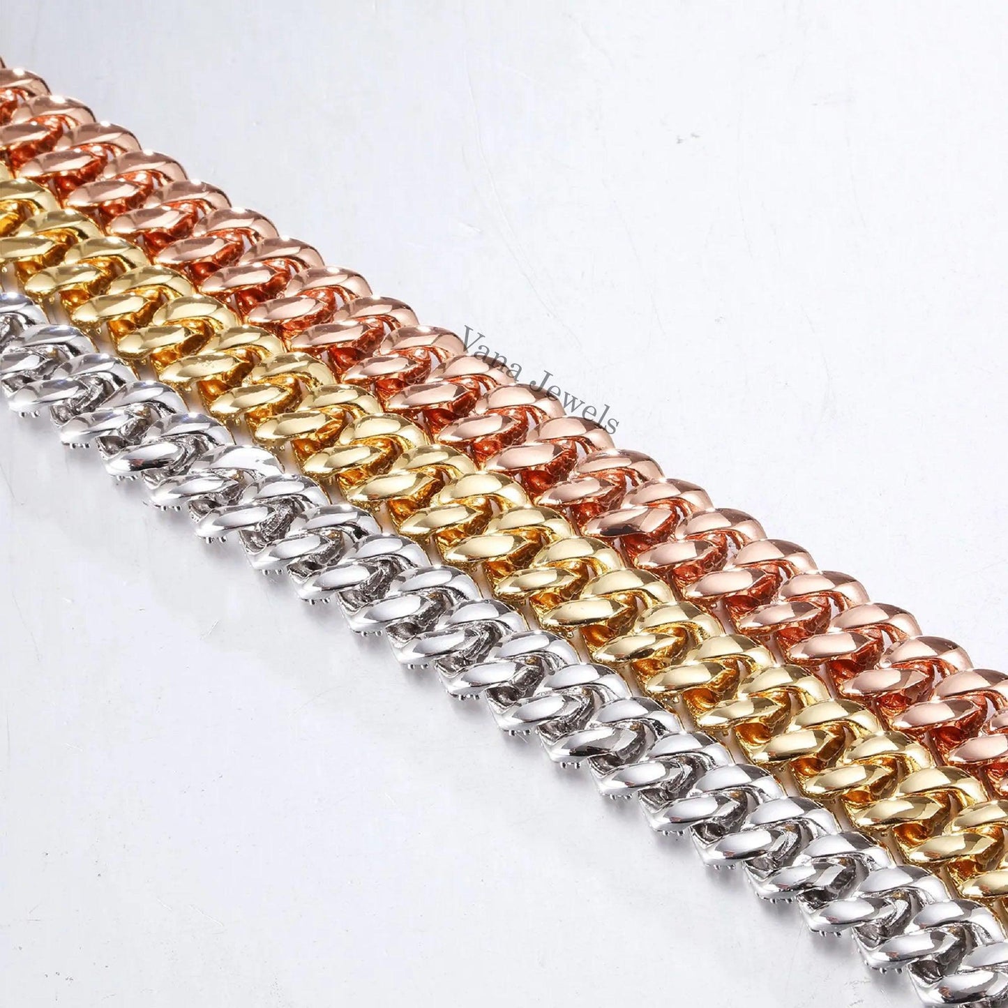 10MM Full Iced Out Diamond Hip Hop Cuban Bracelet - Vana Jewels