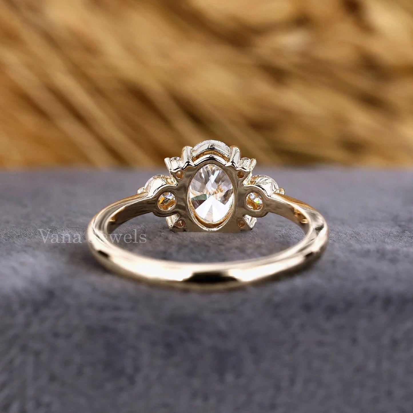 Oval Cut Lab Grown Diamond Engagement Ring - Vana Jewels