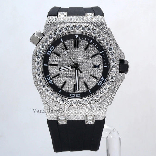 Real VVS Moissanite Diamond Iced Out Watch - Vana Jewels