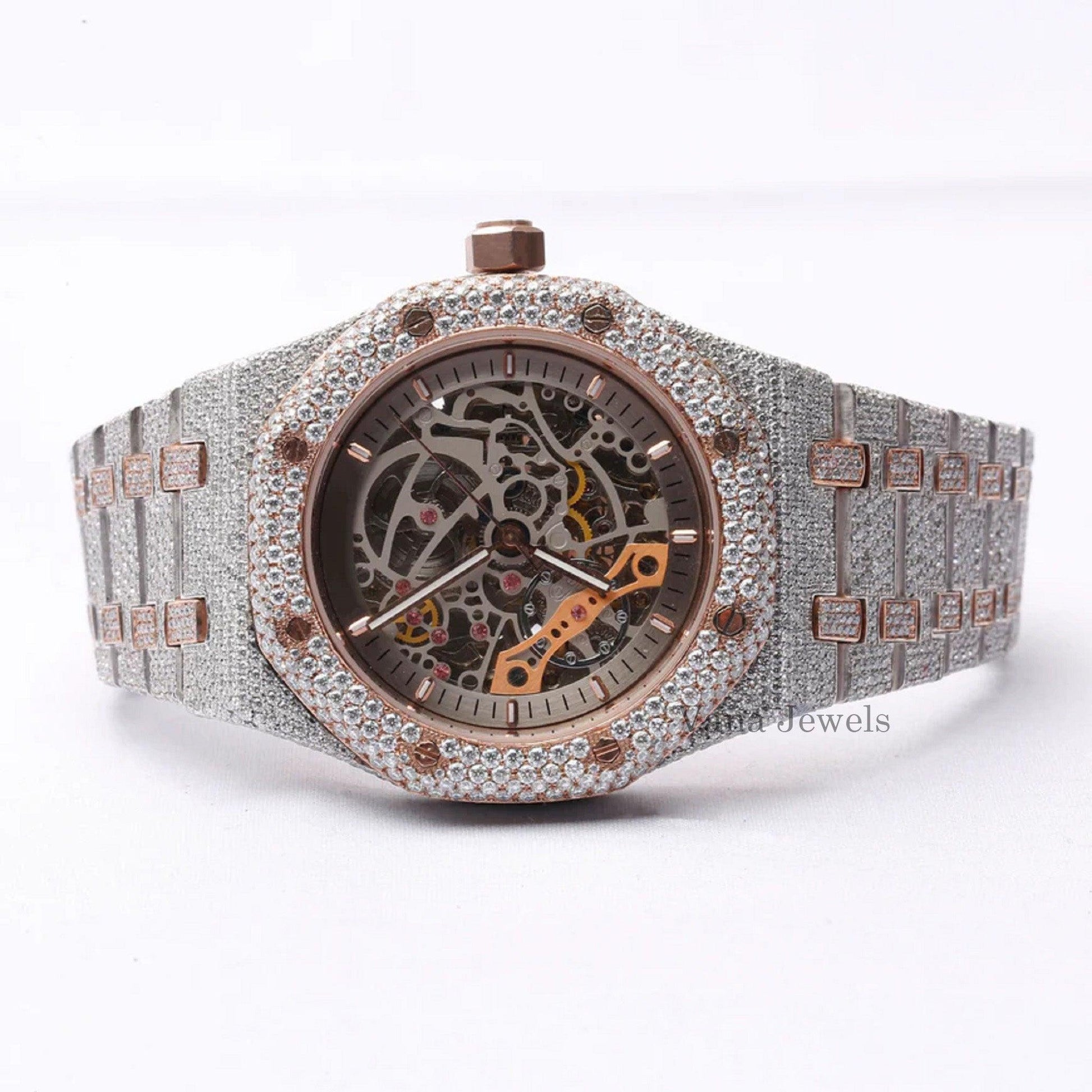 Custom Diamond Fully Iced Out Watch - Vana Jewels