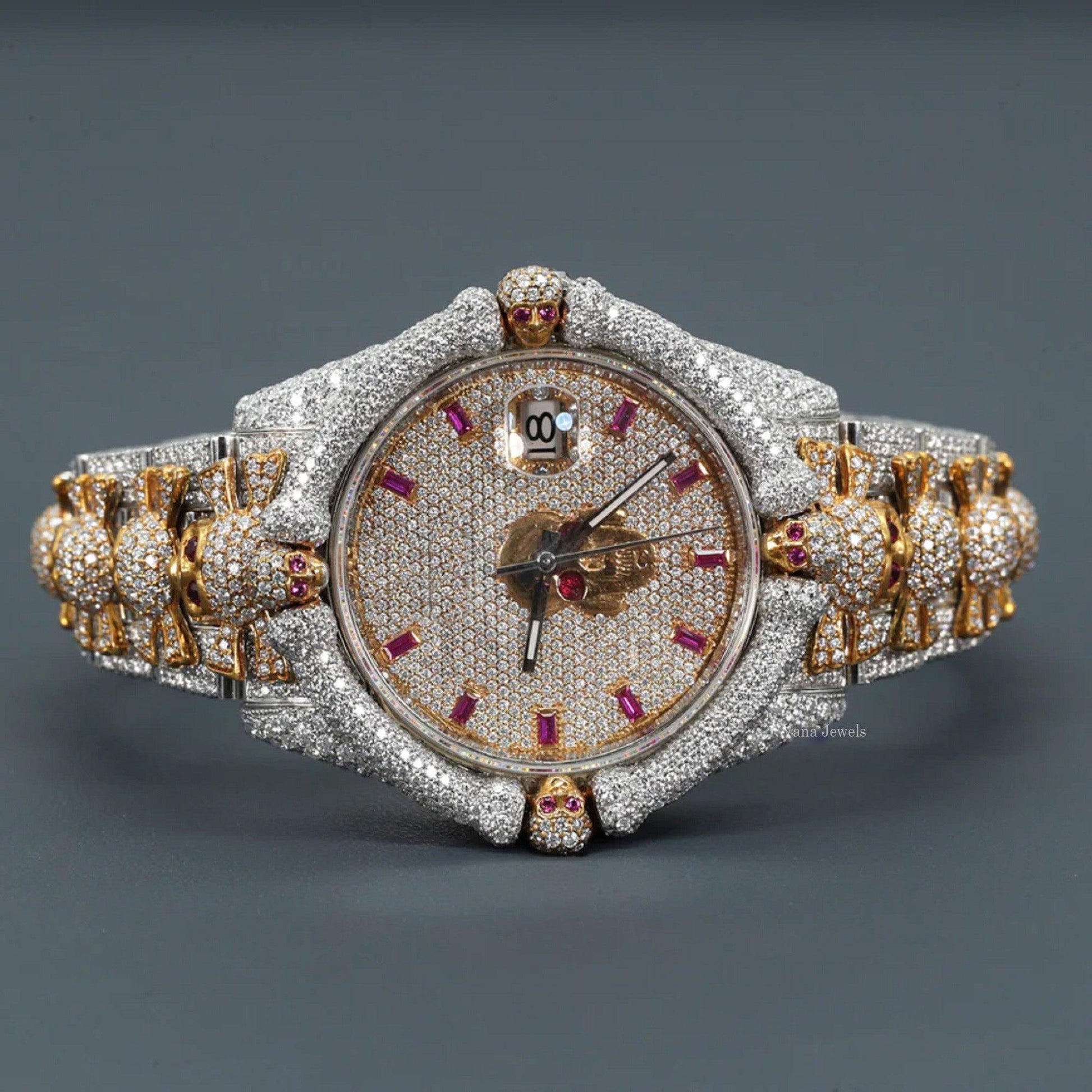 Fully Iced Out Customized Diamond Watch - Vana Jewels