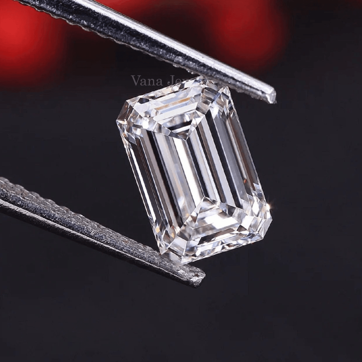 1.50 CT Emerald Cut Lab Gown Diamond for Ring Loose Diamond for Wedding Ring - Vana Jewels