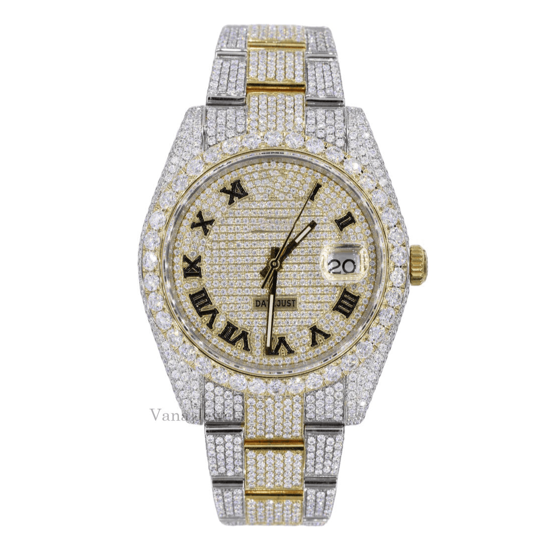 VVS Moissanite Fully Iced Out Diamond Watch - Vana Jewels