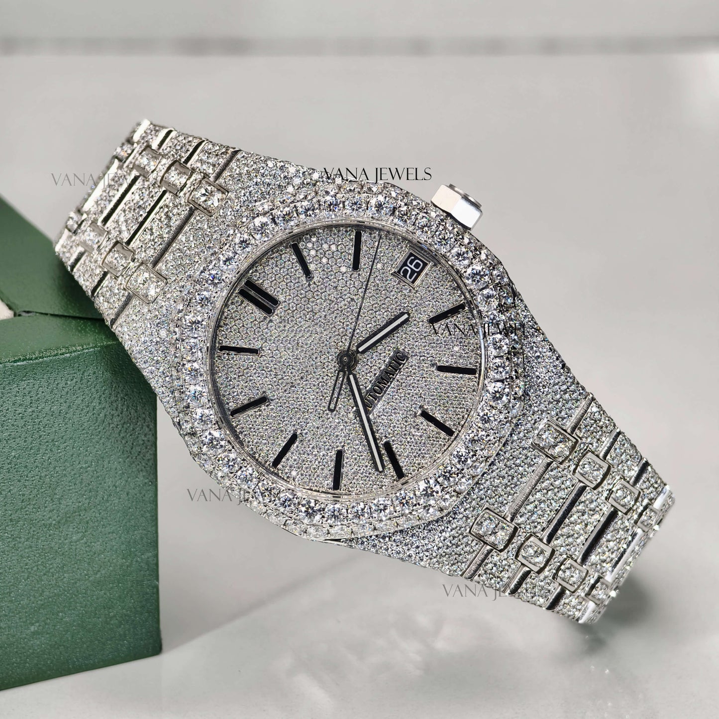 Fully Iced Handcrafted Moissanite Luxury Watch – Ultimate Hip Hop Style