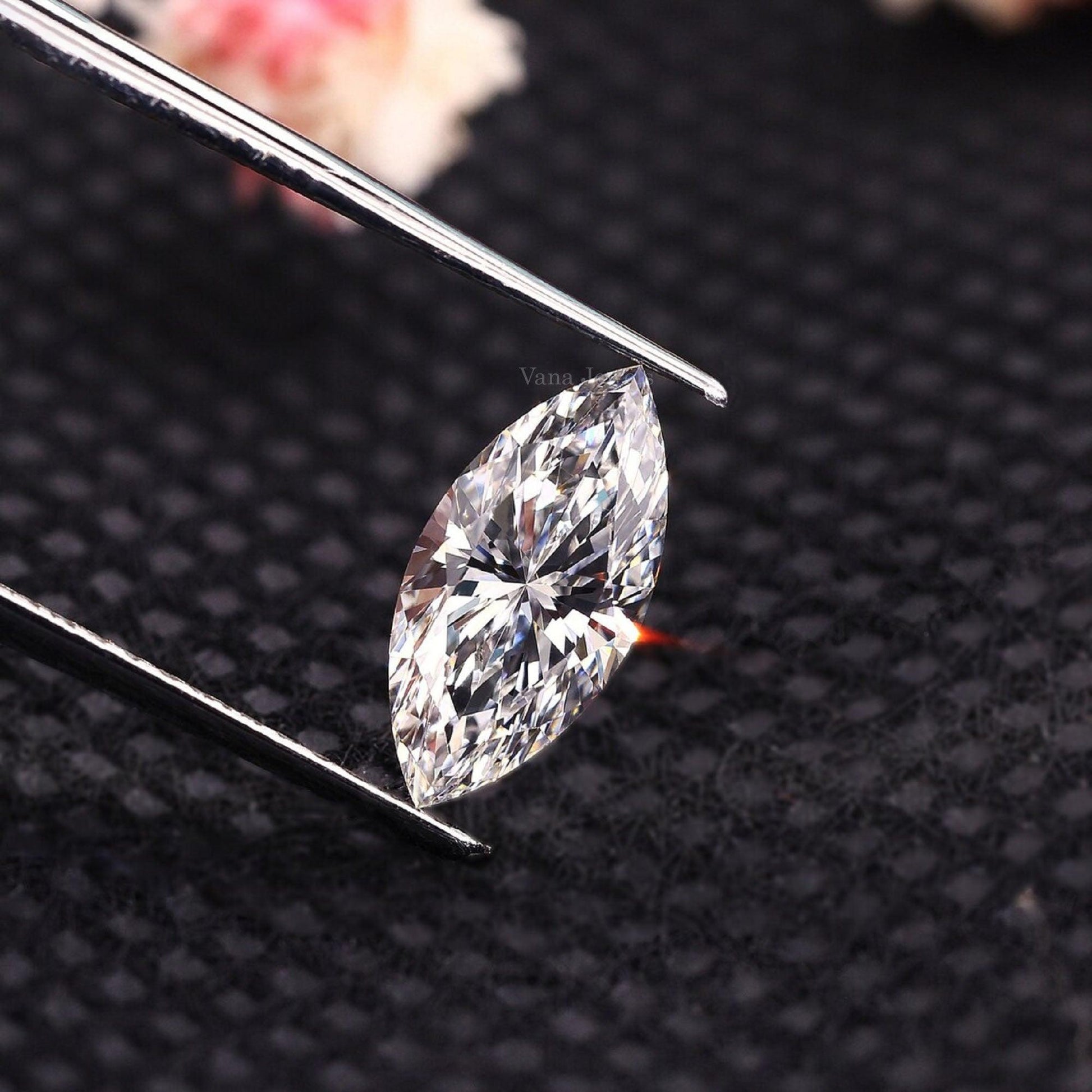 Lab Grown Diamond Marquise Real Lab Made Diamond for Engagement Ring - Vana Jewels