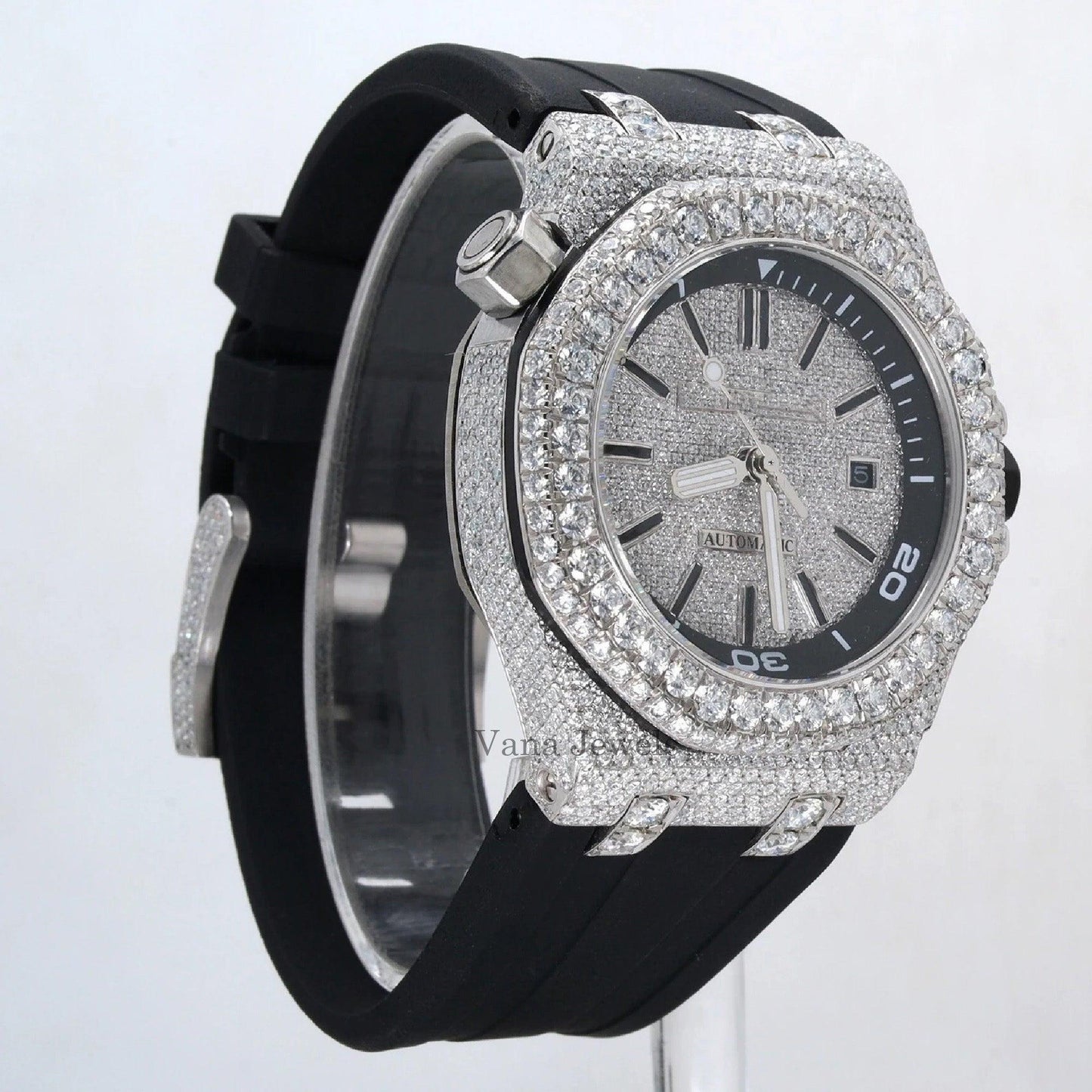 Real VVS Moissanite Diamond Iced Out Watch - Vana Jewels