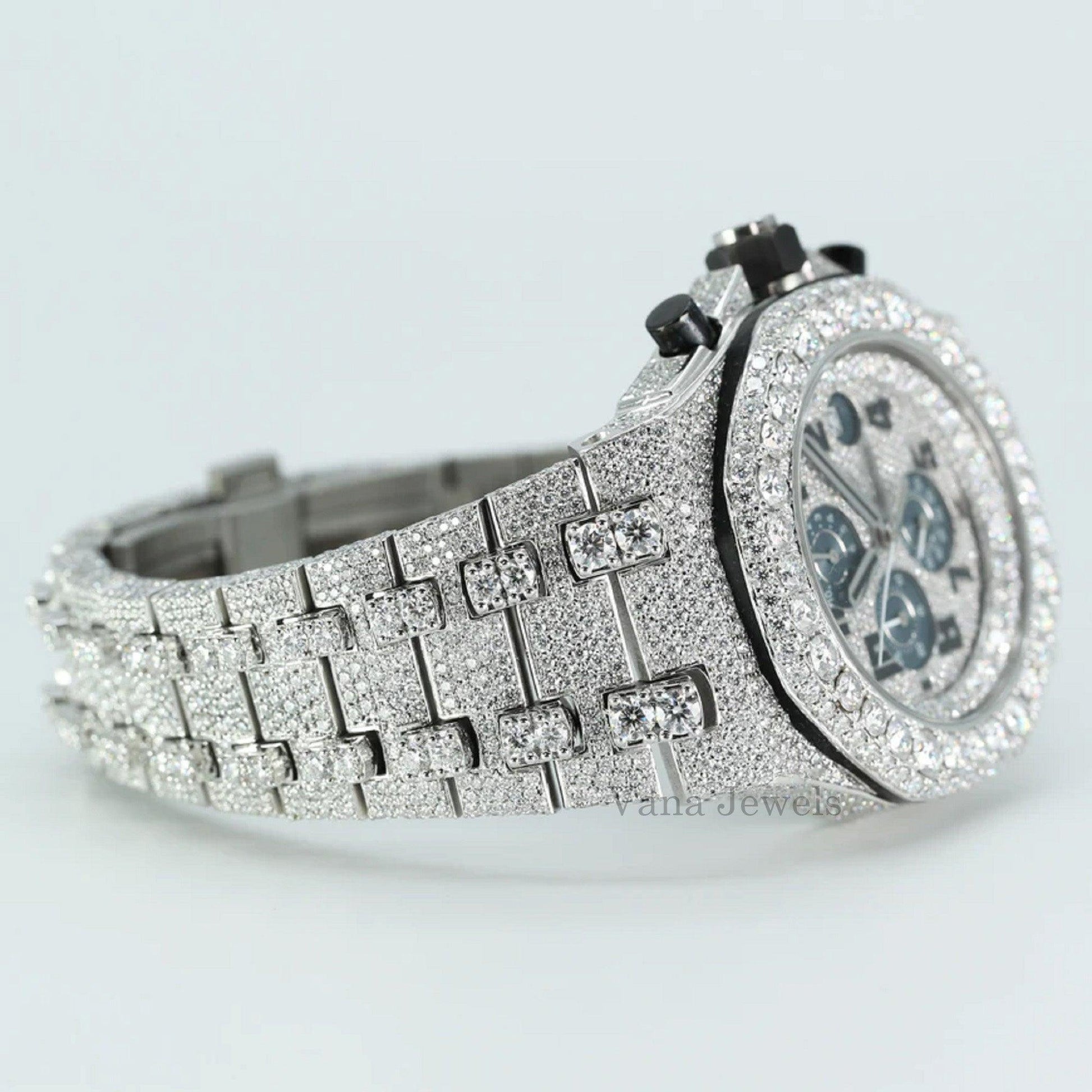 Automatic Bussdown VVS Moissanite Diamond Watch - Vana Jewels