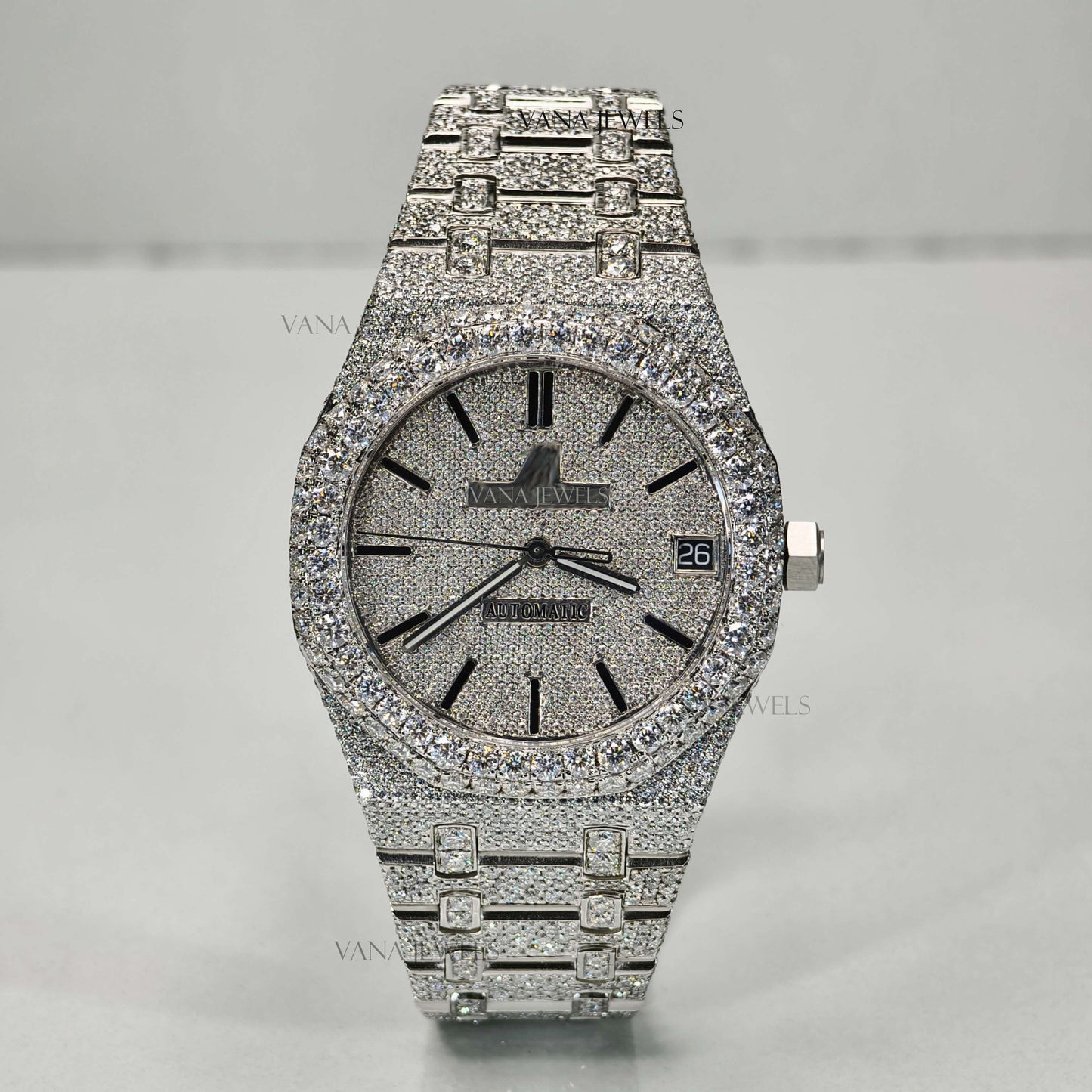 Fully Iced Handcrafted Moissanite Luxury Watch – Ultimate Hip Hop Style