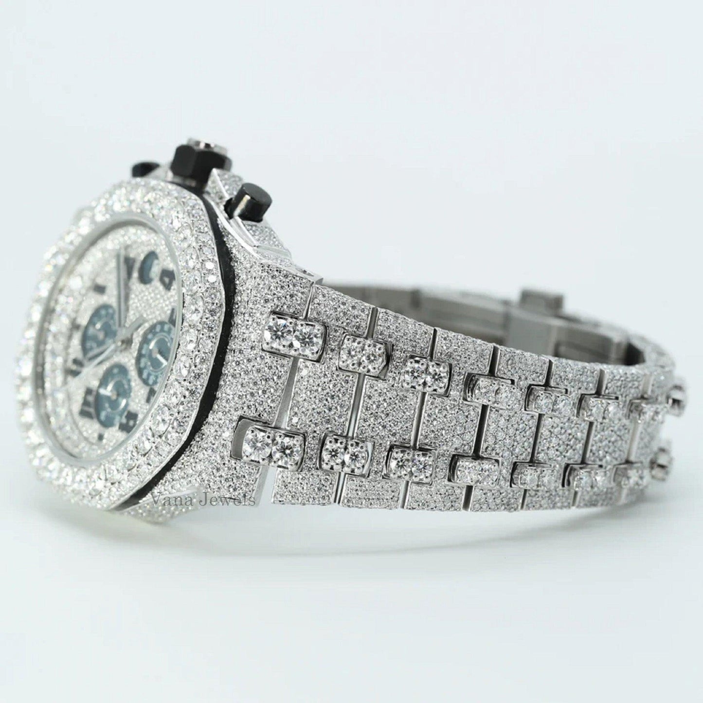 Automatic Bussdown VVS Moissanite Diamond Watch - Vana Jewels