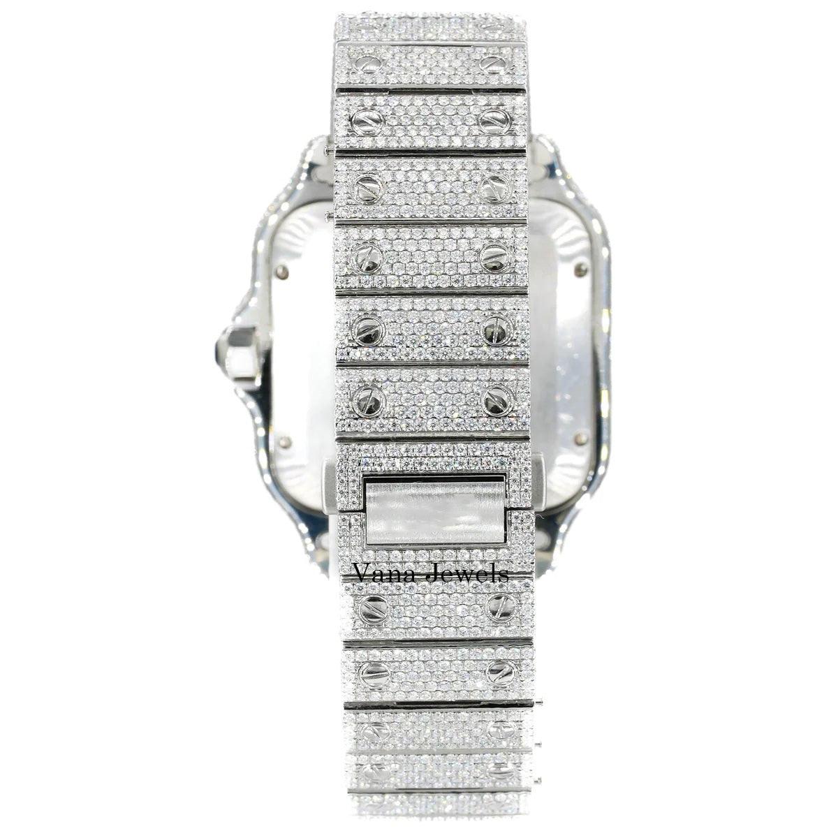 Full Iced Out Customized Moissanite Diamond Watch - Vana Jewels