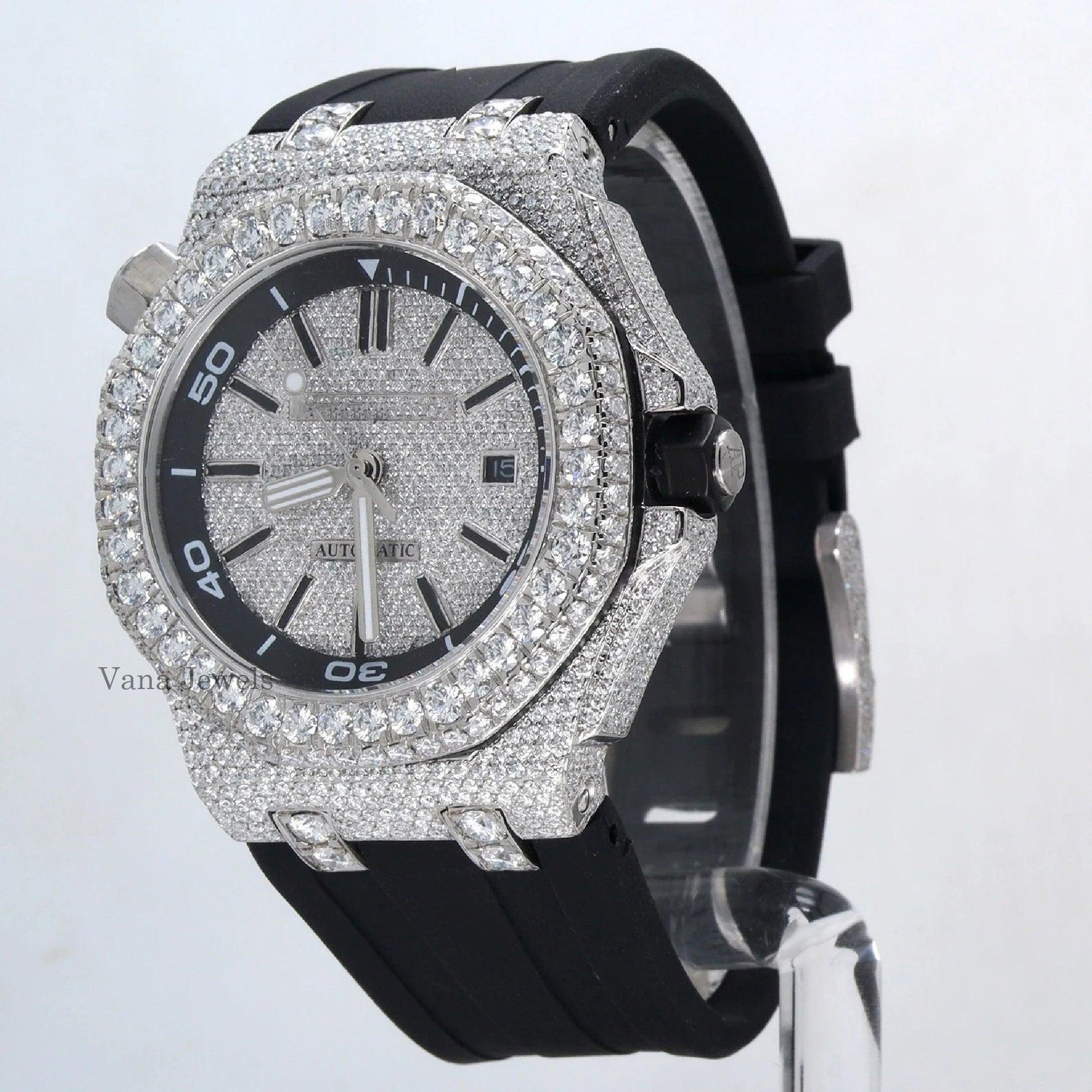 Real VVS Moissanite Diamond Iced Out Watch - Vana Jewels