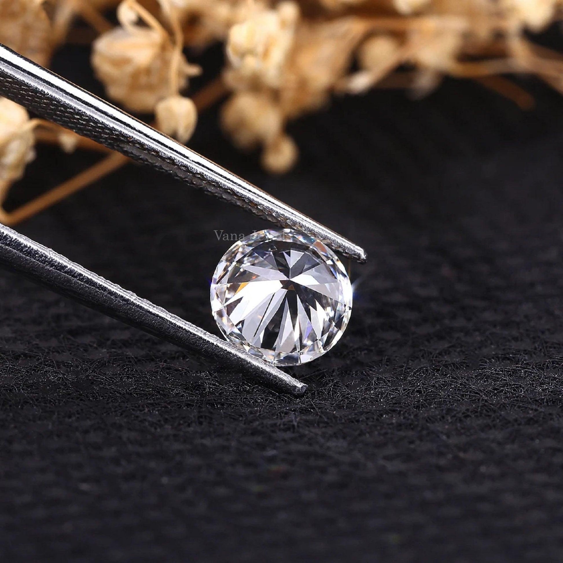 Round Brilliant Cut Diamond, Round Shaped Lab Grown Diamond for Custom Ring - Vana Jewels