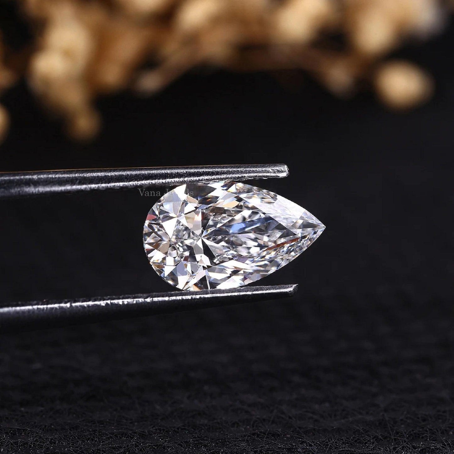 Pear Shaped Lab Created Diamond for Custom Jewelry - Vana Jewels