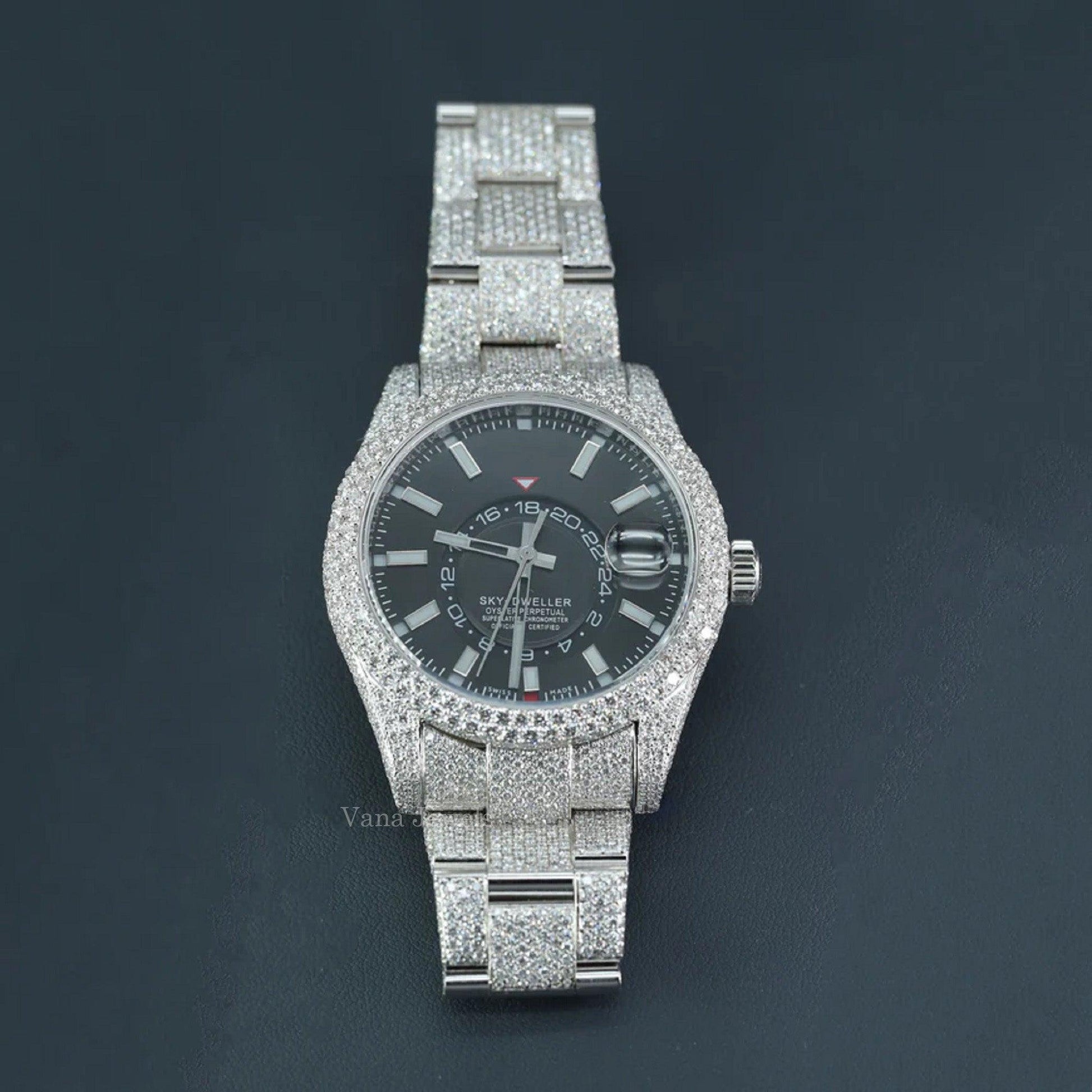 VVS Moissanite Diamond Luxury Iced Out Watch - Vana Jewels