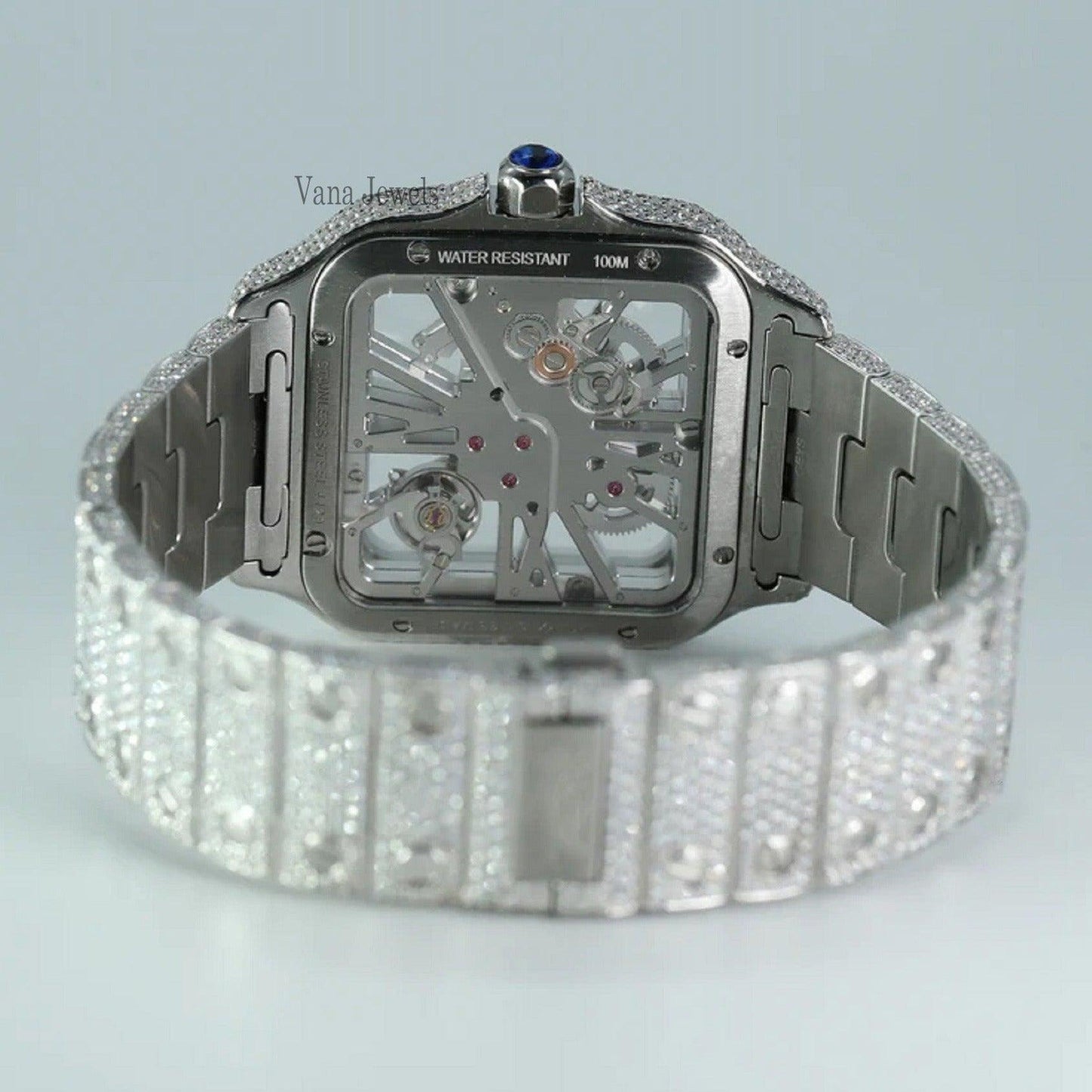 Custom VVS Moissanite Diamond Iced Out Watch - Vana Jewels