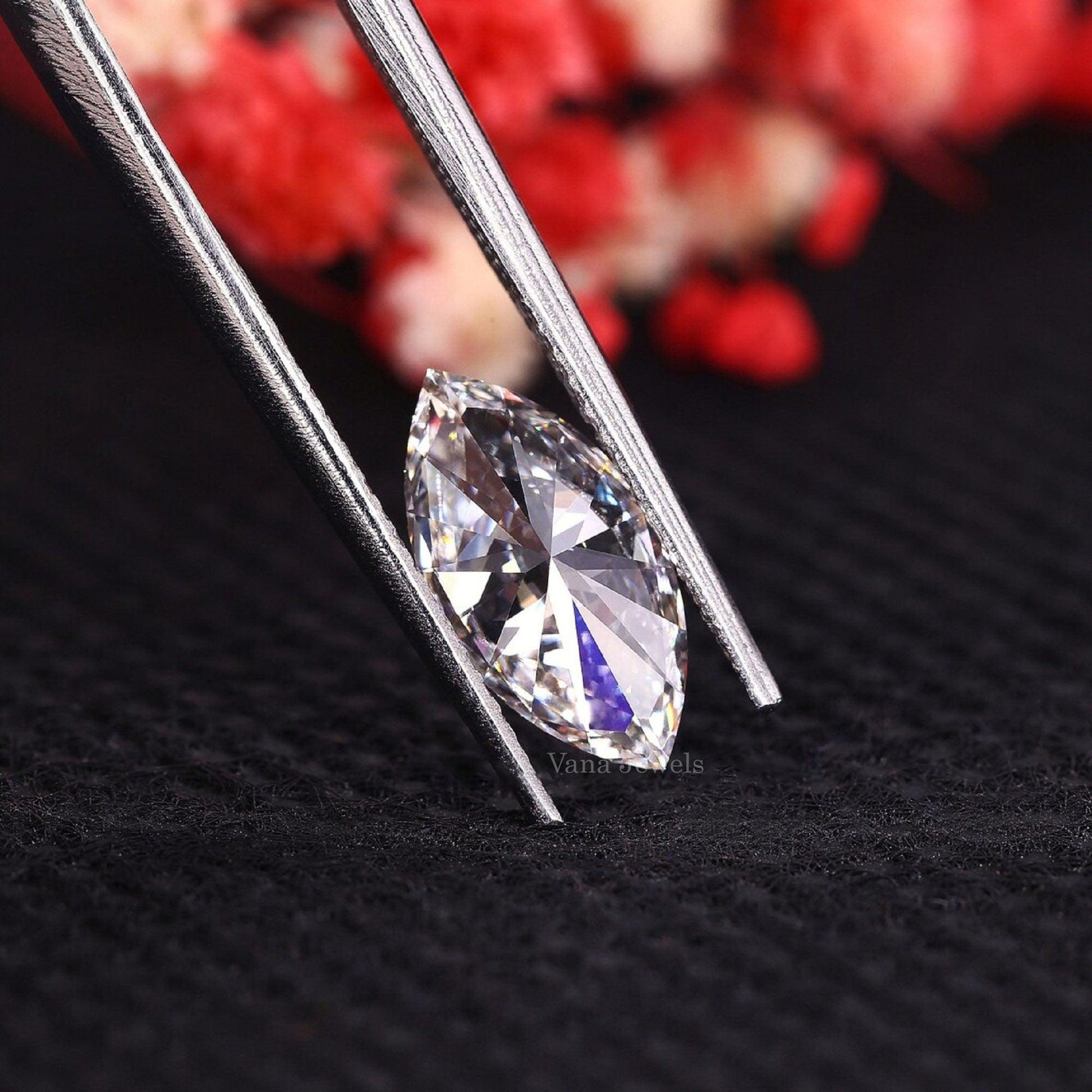 Lab Grown Diamond Marquise Real Lab Made Diamond for Engagement Ring - Vana Jewels