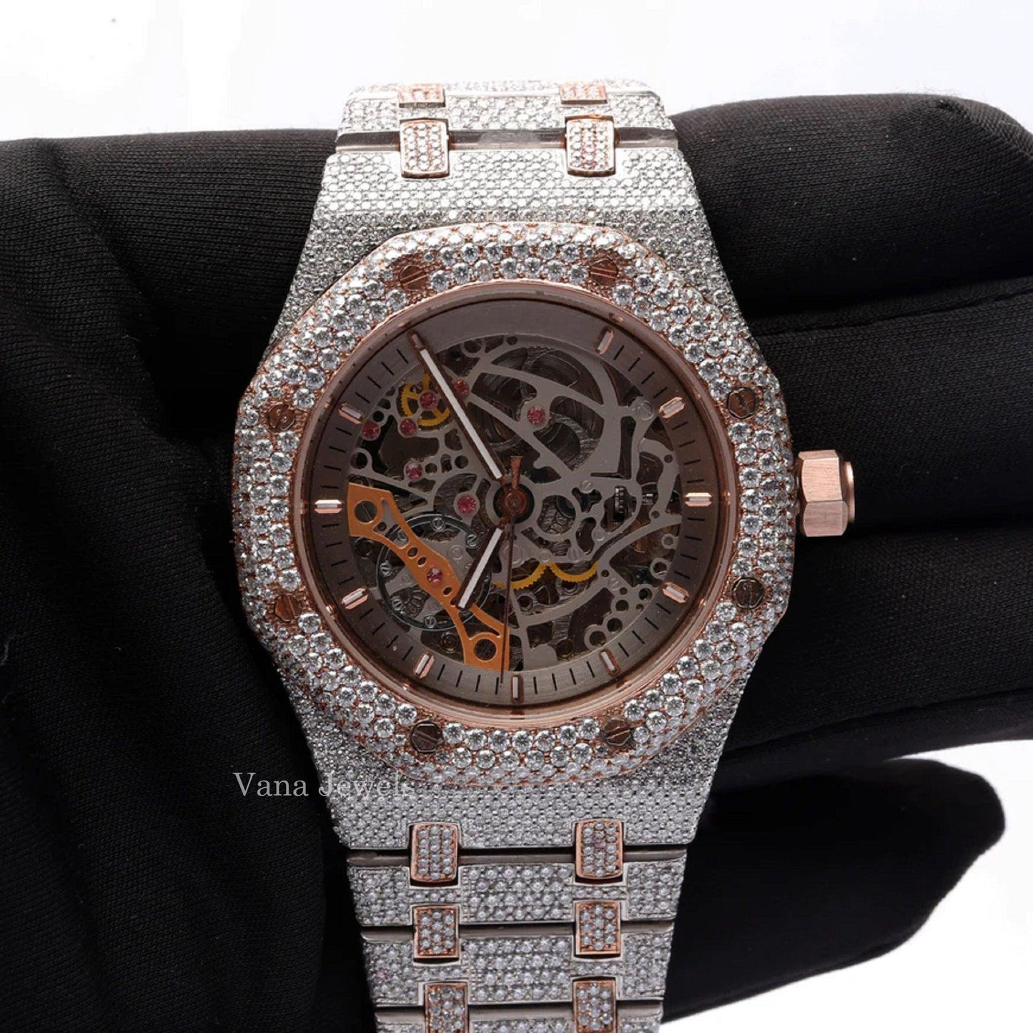 Custom Diamond Fully Iced Out Watch - Vana Jewels