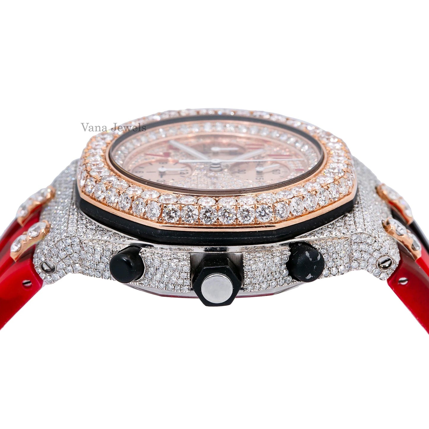 Customized Hip Hop Iced Out VVS Moissanite Diamond Watch - Vana Jewels