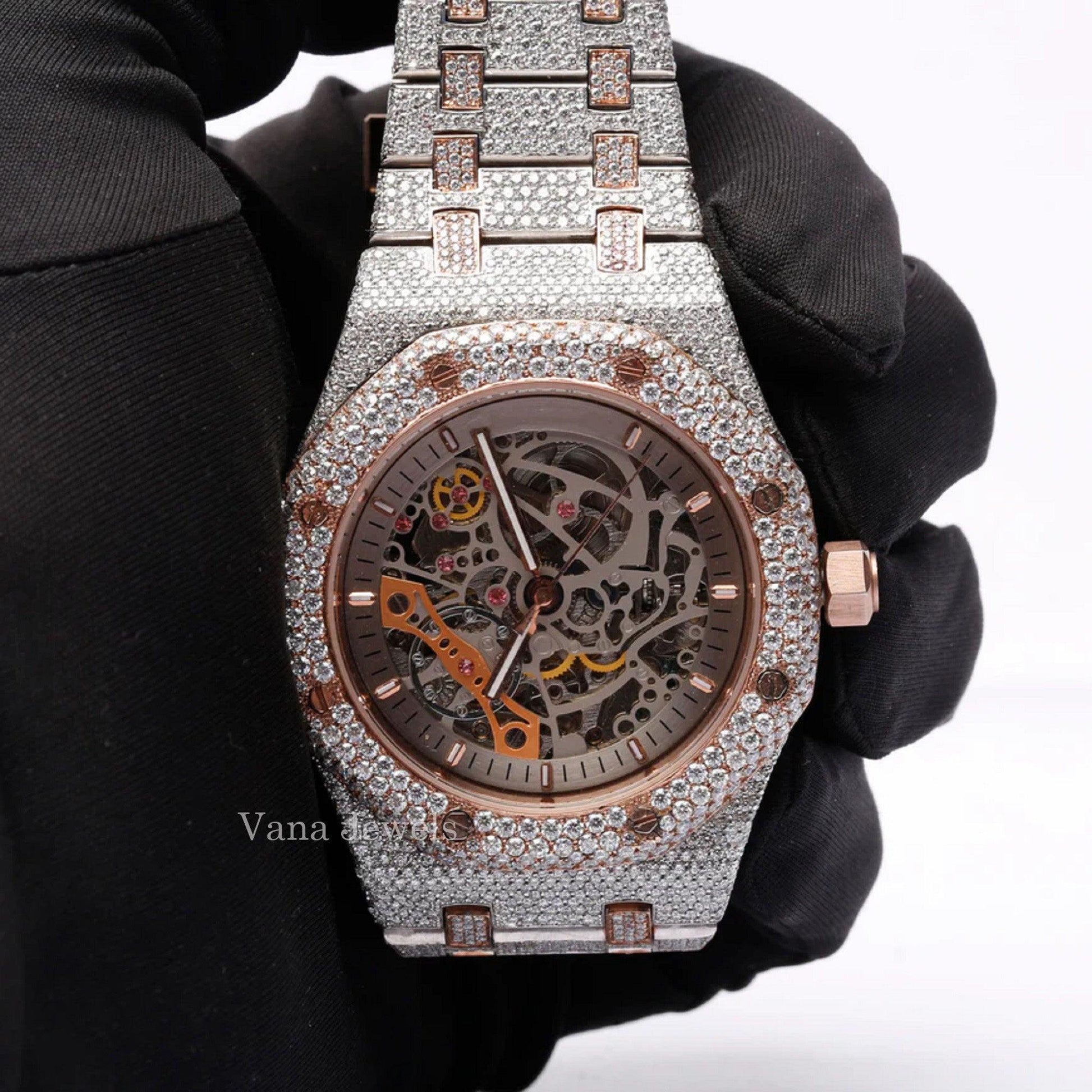 Custom Diamond Fully Iced Out Watch - Vana Jewels