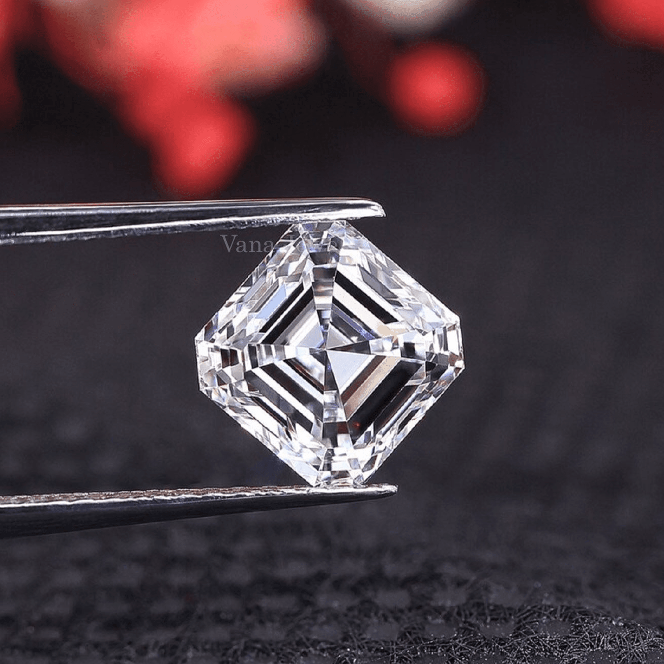 1.72 CT Asscher Cut Lab Grown Diamond for Engagement Ring - Vana Jewels