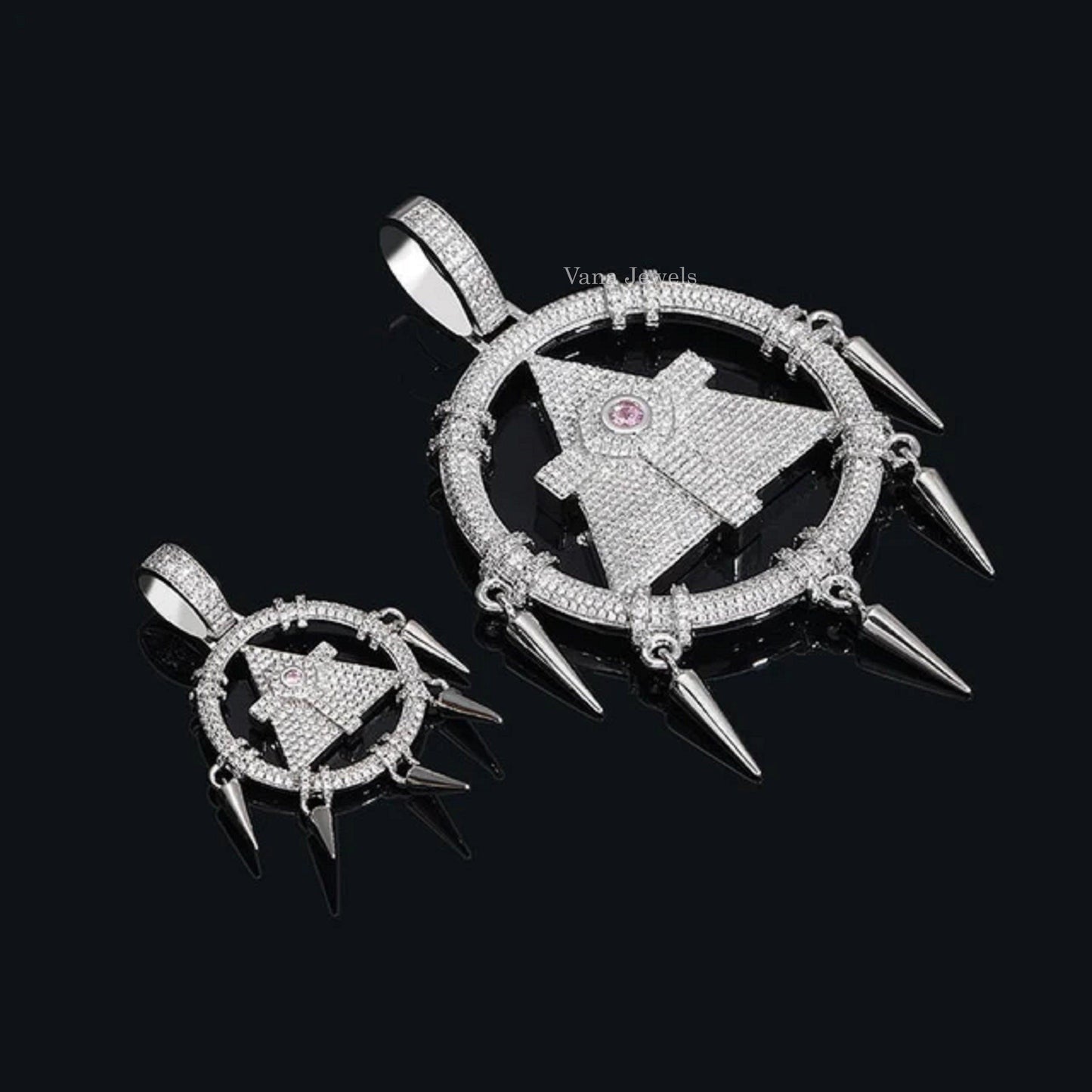 Custom Iced Out VVS Moissanite Men's Hip Hop Pendant - Vana Jewels