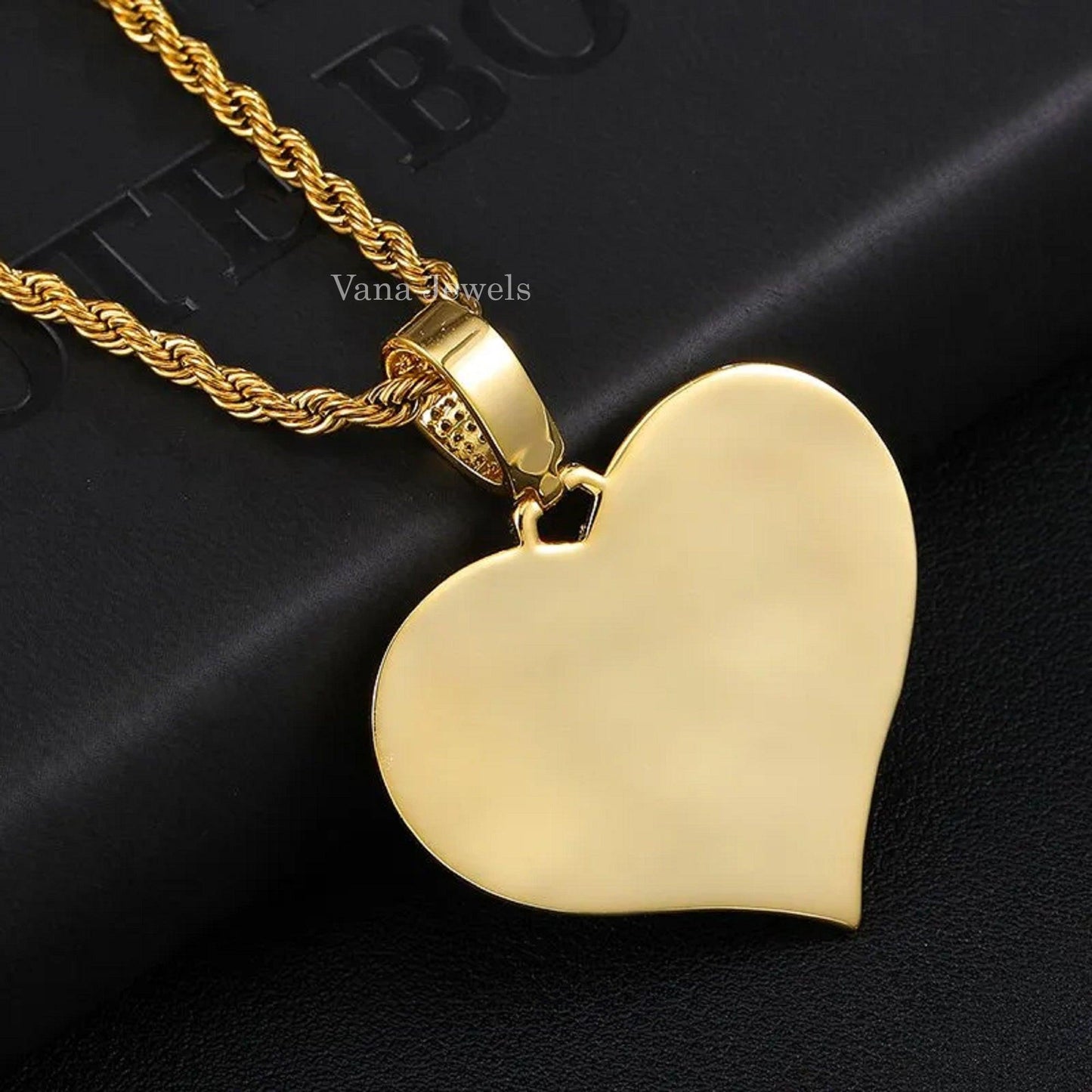 925 Silver Broken Heart Iced Out Pendant - Vana Jewels