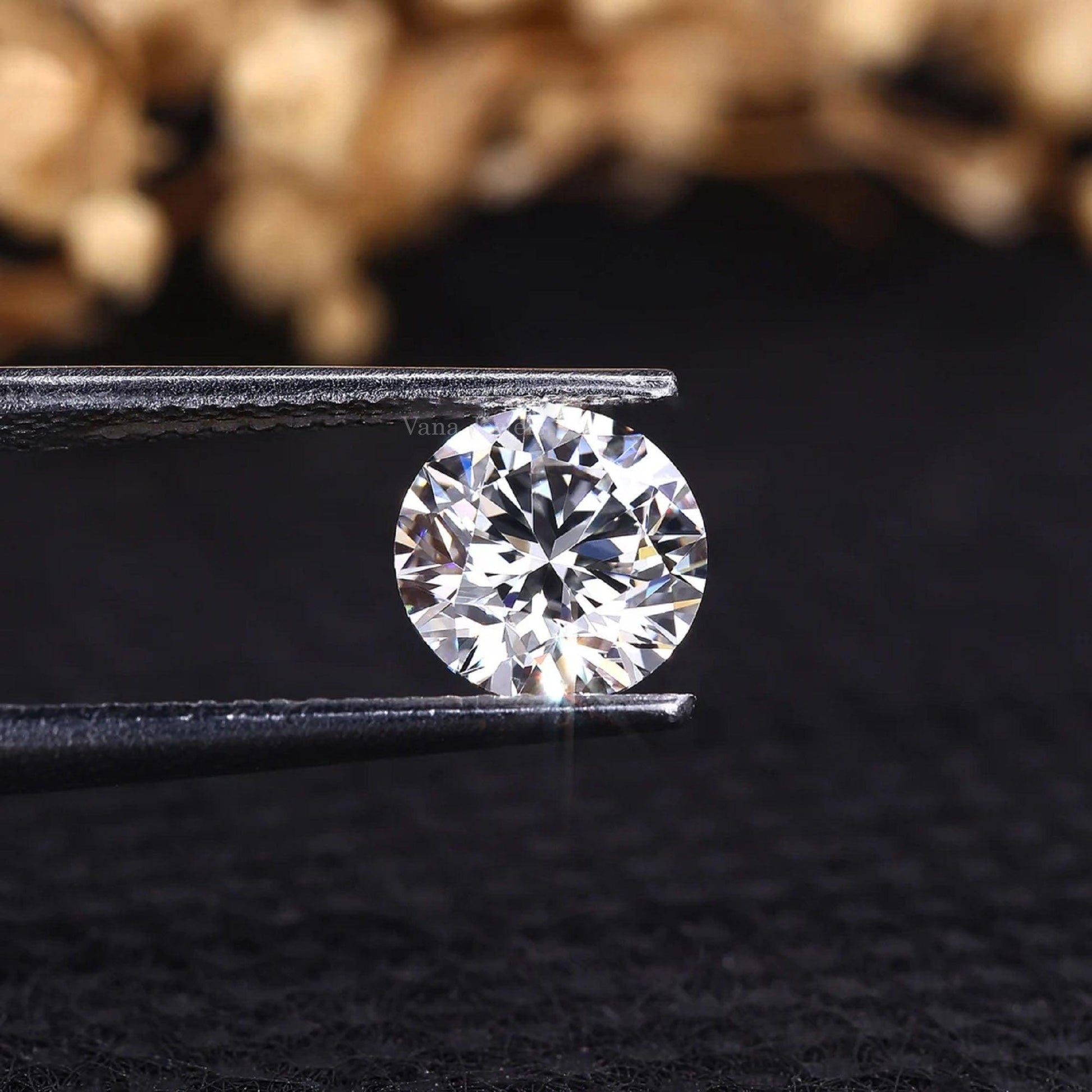 Round Brilliant Cut Diamond, Round Shaped Lab Grown Diamond for Custom Ring - Vana Jewels