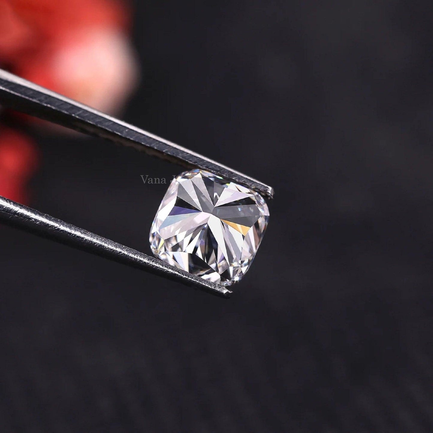 Square Cushion Cut Diamond for Engagement Ring - Vana Jewels