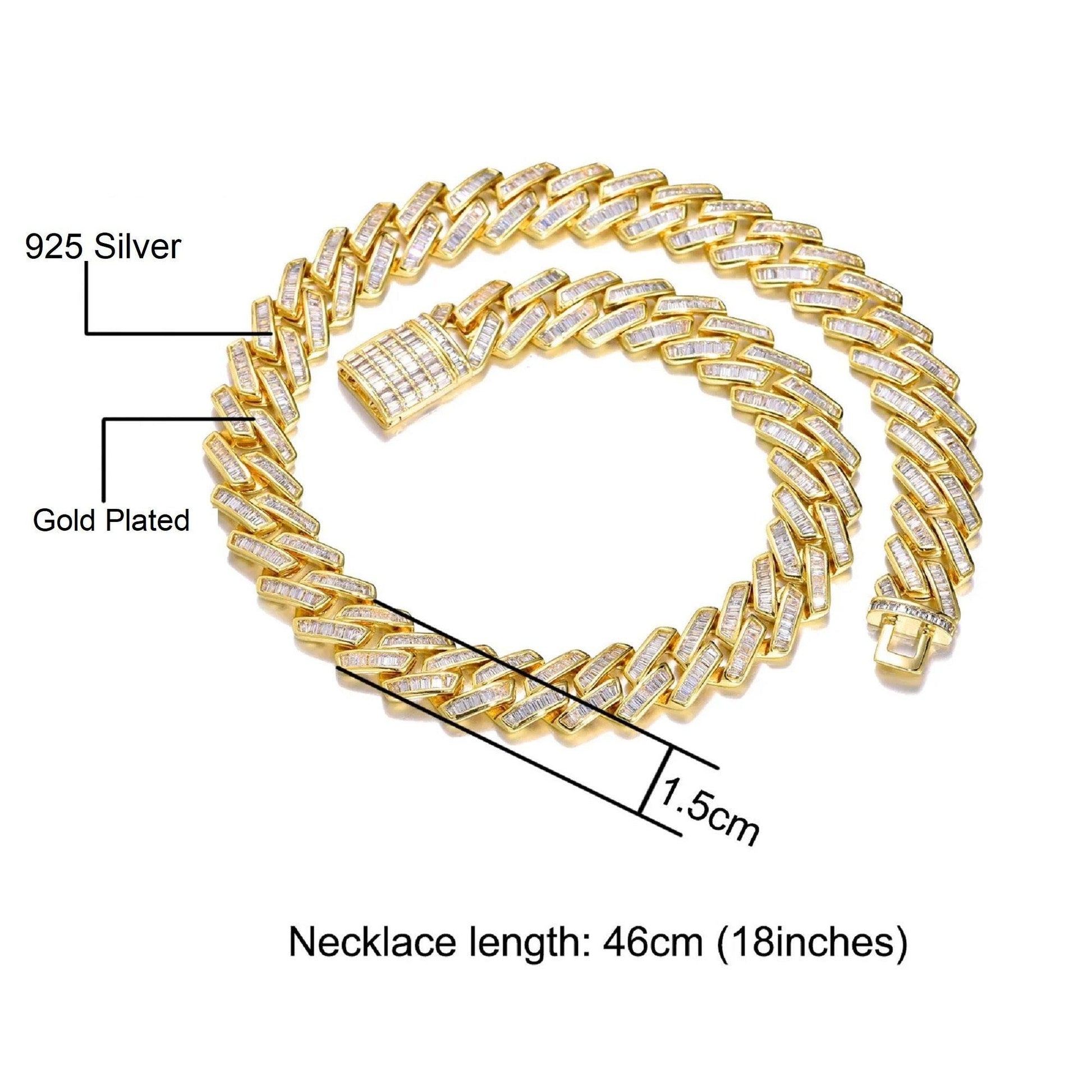 15mm Custom Hip Hop Iced Out Cuban Link Chain - Vana Jewels