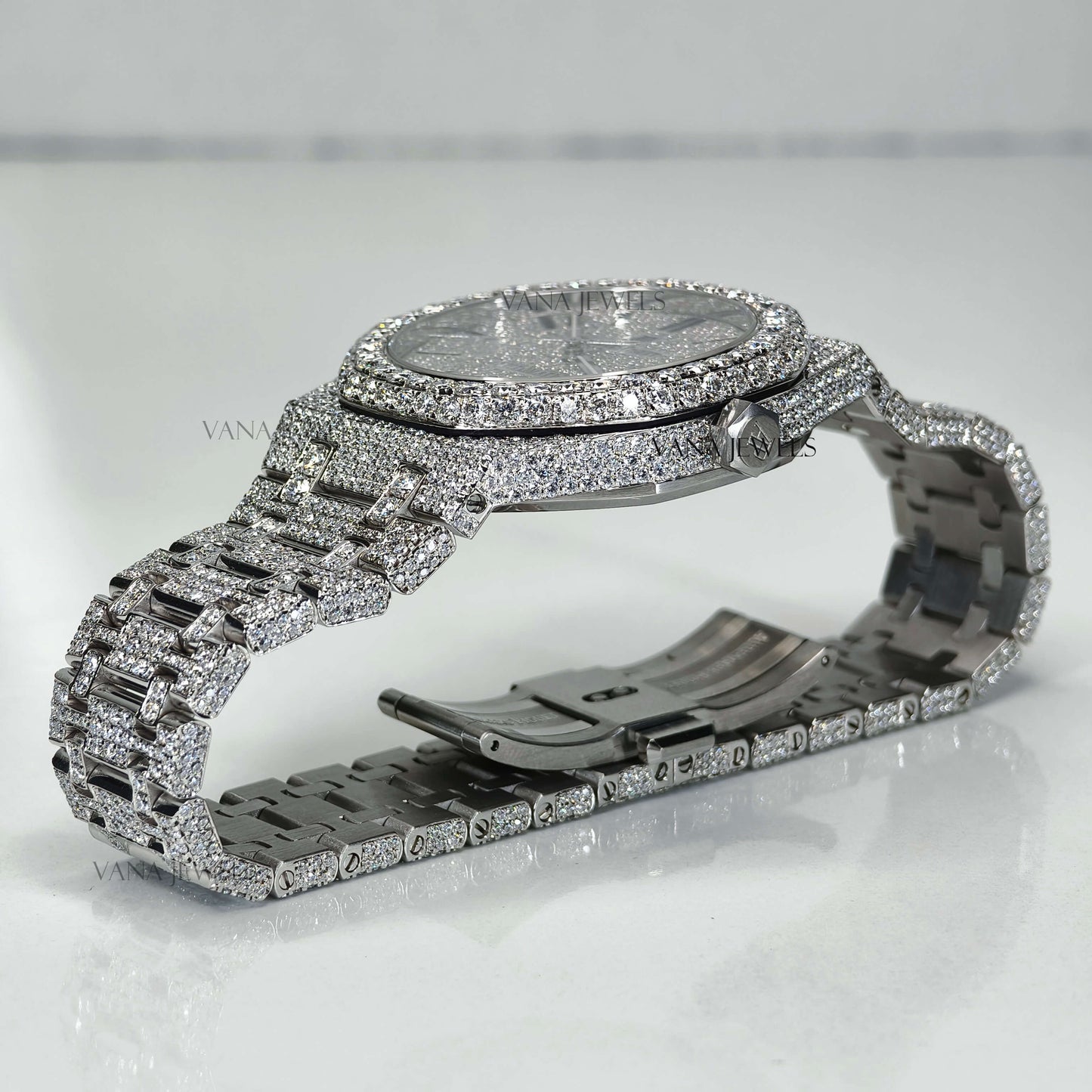 Fully Iced Handcrafted Moissanite Luxury Watch – Ultimate Hip Hop Style