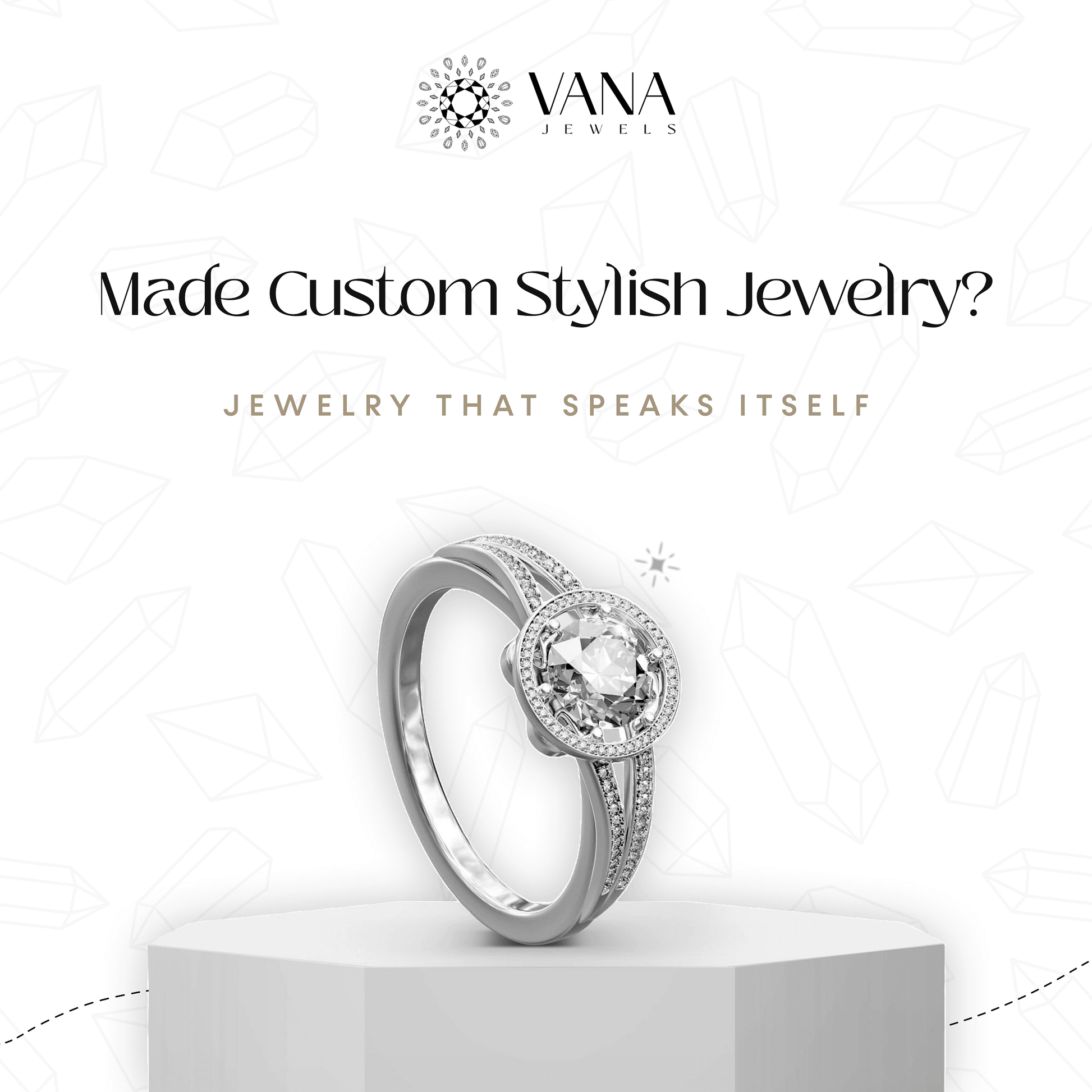 Unique Round Cut Lab Grown Diamond Bezel Set Engagement Ring, Knife Edge Anniversary Ring - Vana Jewels