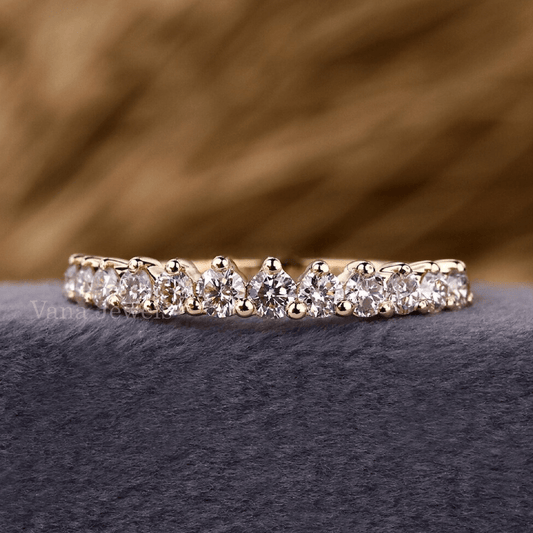 Round Brilliant Cut Lab Grown Diamond Eternity Band - Vana Jewels