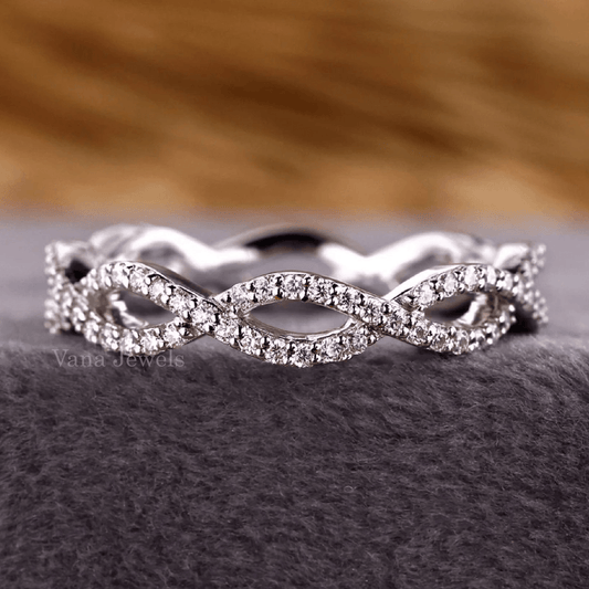 Round Brilliant Cut Eternity Wedding Band - Vana Jewels