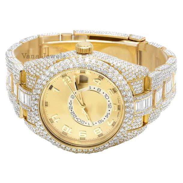 Iced Out VVS Moissanite Diamond Men Watch - Vana Jewels