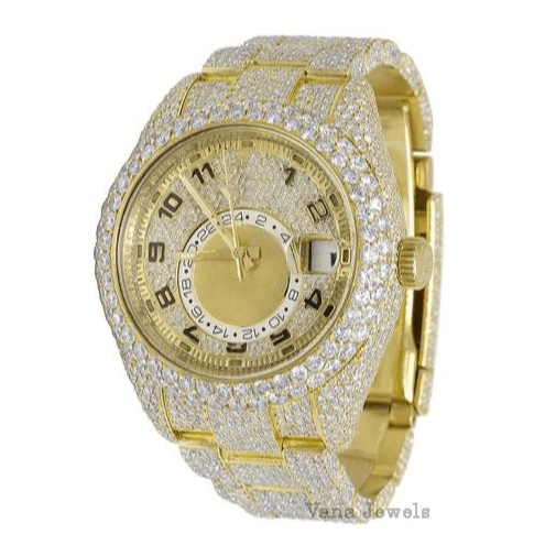 Fully Iced Out VVS Moissanite Diamond Watch - Vana Jewels