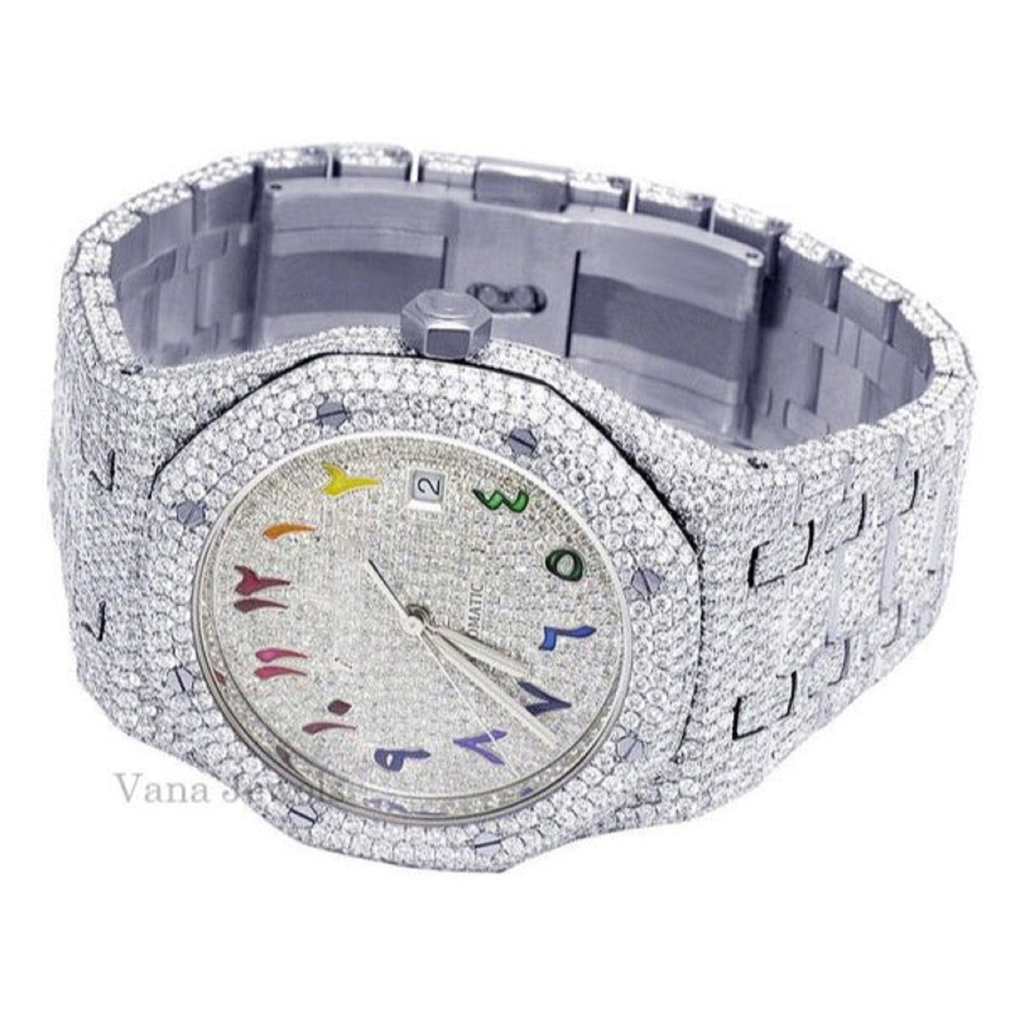 Automatic Iced-Out VVS Moissanite Diamond Watch - Vana Jewels